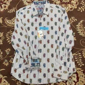 NWT Robert Graham Tailored Fit Men’s Shirt 2XL